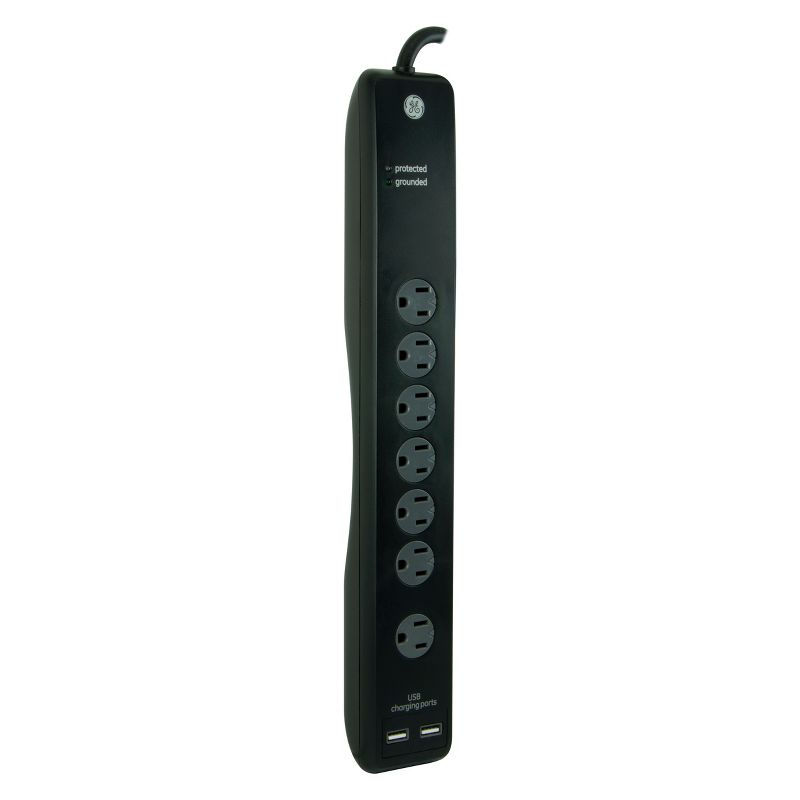GE 7 Outlet Surge Protector Power Strip 4&#39; Cord, 6 of 7