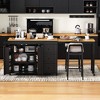 Bella Depot 74.8" Kitchen Island with Extendable Dining Table Cart with 3 Drawers, Power Outlet - 3 of 4