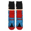 Superman Men's Casual Crew Socks With Cape Attachments - 4 of 4