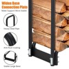 Firewood Rack Outdoor with Large Storage Space, Reinforced Base for Stability Firewood Holder for Fireplace Wood Storage,Waterproof Cover - 4 of 4