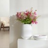 LuxenHome White Terracotta 12-Inch Tall Indoor and Outdoor Cylinder Vase - 4 of 4