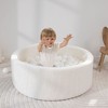KIDKII Round Ball Pit Soft Teddy Indoor Play Toy for Toddlers, 200 Balls, Cream - 4 of 4