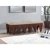 Meridian Furniture,Altair Velour Fur Fabric Bench - 2 of 4