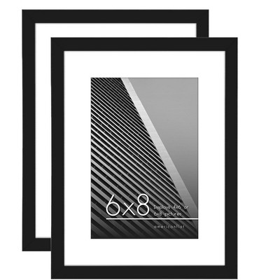 Americanflat Thin Picture Frames with shatter-resistant glass - Horizontal and Vertical Formats for Wall and Tabletop