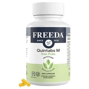 FREEDA One Daily Iron-Free Multivitamin – Quintabs-M Without Iron – Kosher Daily Vitamins for Adult Men & Women’s Health, High Potency - 1 of 4