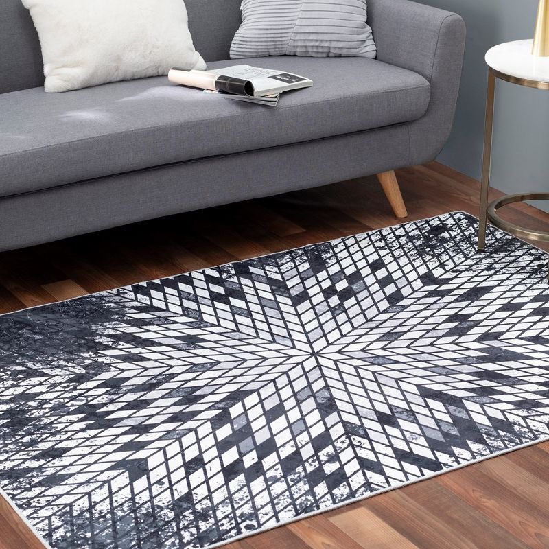 Walk on Me Faux Cowhide Astral Sequence Loomed Area Rug, 2 of 6