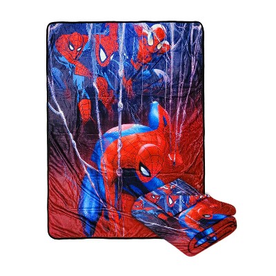 Bazillion Dreams Marvel Spider-Man Web Fleece Throw Blanket| Measures 60 x 45 Inches