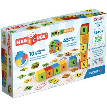 Geomag Magicube Math Building Set, Recycled, 55 Pieces