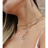 Layered Gold Chain & Crescent Horn Necklace - Ettika - 3 of 3