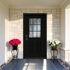 Lirago 36 x 80 Right hand Inswing Black Fiberglass Front doors with Brickmould 6-9/16" Vinyl Frame Frosted Glass - 3 of 4