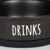 Bone Dry Ceramic Pet Bowl Set 2 Piece Dinner, Drinks & Dessert, Black, Medium - 2 of 4