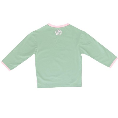 Bits & Bows Kids Golf Clubs & Bow Long Sleeve Shirt, Green 7/8 — фото 2