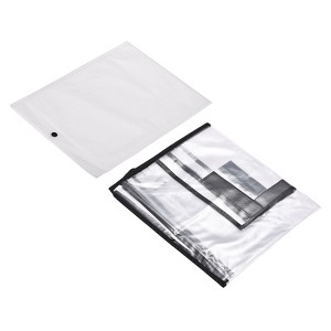 Unique Bargains PVC Waterproof Universal Suitcase Luggage Dust Cover with Fastener Transparent 1 Pc - 1 of 4