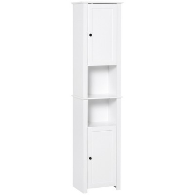 Tall Bathroom Storage Cabinet with 5 Shelves & Storage Drawer, 67 H  Bathroom Cabinets Freestanding, Narrow Linen Cabinet with Door, Slim Linen  Tower