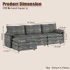 Gaomon 108" XL Modular Sectional Couch, Deep Seat Modern Chenille L Shaped Modular Sofa, Cloud Couch for 4 with Movable Ottoman - 2 of 4
