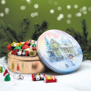 104 pcs Christmas Gift Tin with Hershey's Holiday Chocolate Candy Mix (1.5 lb) - 1 of 1