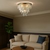 ALOADECOR Luxury Water Ripple Glass Flush Mount Modern Brass Frame Lighting Fixture for Dining Room Living Room and Kitchen Island - 4 of 4