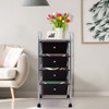 Tangkula 4 Drawer Cart Storage Container Bins with wheels for Home&School&Office - 4 of 4