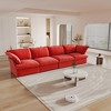 WJShome Sectional Couches for LivingRoom,162.98"Cloud Modular Sectional Sofa, Velvet Deep Couch,4 Seats Living Room Sets,Cushion Covers Removable - 2 of 4