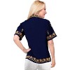 LA LEELA Women's Casual Blouse Shirt Solid Blouses Short Sleeve Button Down Dress Tops Tee Hawaiian Shirts for Women - 2 of 4