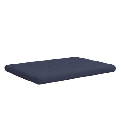 Full 6" Mae Thermobonded High Density Polyester Fill Futon Linen Mattress Navy - Room & Joy