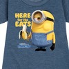 - Despicable Me Minions - Only Here For The Eats Graphic Short Sleeve Fleece Dress - 2 of 4