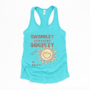 S.W.Smiley Sunshine Society - Women's Graphic Racerback Tank Top - 1 of 3