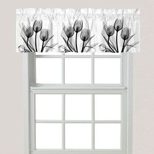 Laural Home Monochromatic Black Tulips Window Valance - 1 of 1