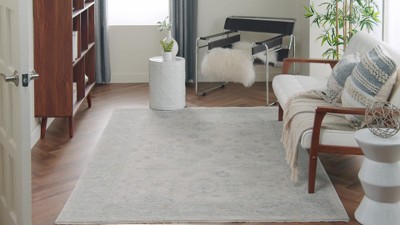 Charcoal Elegance 8' x 10' Hand-Knotted Persian Area Rug