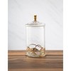 Classic Touch Large Vivid  90 OZ  Glass Canister Jar With Lid - 14K Gold Swirl Design - 2 of 3