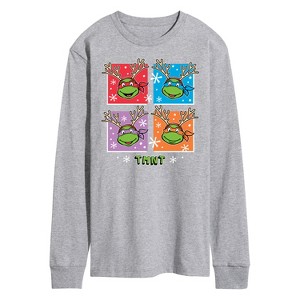 Men's - Teenage Mutant Ninja Turtles - Reindeer Turtles Long Sleeve Graphic T-Shirt - 1 of 4