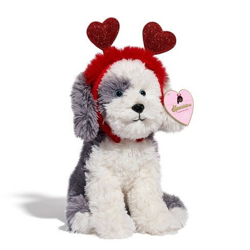FAO Schwarz 12" Sparklers Sheep Dog with Removable Red Heart Boppers Toy Plush - image 1 of 4