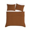 Brooklyn Loom 3pc Full/Queen Flax Linen Quilts Rust/Orange - 2 of 4