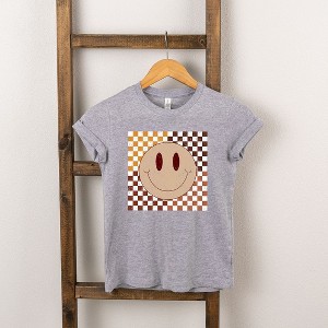 The Juniper Shop Fall Checkered Smiley Kids Short Sleeve Tee - 1 of 2