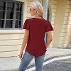 Womens Casual Shirts Loose T Shirts Basic Short Sleeve Crewneck Trendy Tops Cute Clothes Blouse - 3 of 4
