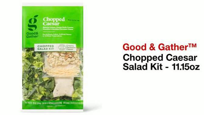 Chopped Caesar Salad Kit - 11.15oz - Good &#38; Gather&#8482;, 2 of 6, play video