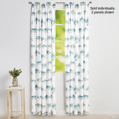The Lakeside Collection Tisa Fish Window Panels - 50" x 63"