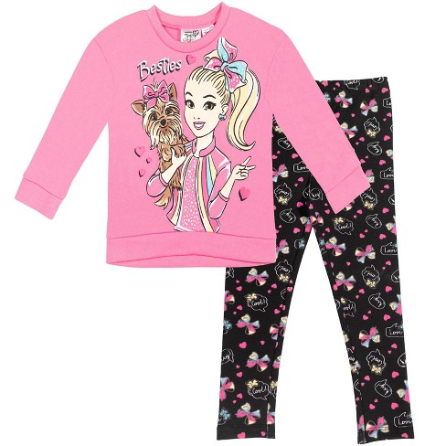 Jojo Siwa Big Girls Fleece Sweatshirt And Leggings Outfit Set Pink ...