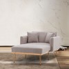 NicBex Teddy Velvet Accent Chair,Upholstered Living Room Chairs with Adjustable Mid-Height Backrest,Cozy Armchair,Accent Chairs for Living Room - 2 of 4