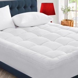 Inhand Queen Mattress Topper- Extra Thick Cooling Mattress Pad- White Mattress Protector Pillow Top with 8-21 Inch Deep Pocket Down Alternative Fill - 1 of 4