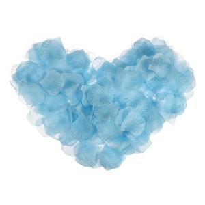 Unique Bargains Decoration Wedding Party Silk Artificial Flower Petals Light Blue 3000 Pcs - 1 of 4