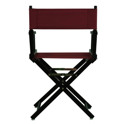 Director's Chair - Black Frame, Beige Canvas, Red