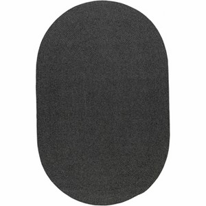 Hauteloom Black Braided Faux Jute Rug - 1 of 4