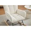 NicBex Nursery Rocking Chair,Upholstered Glider Accent Chair Armchair with Pocket for Living Room,Bedroom,Nursery - 4 of 4