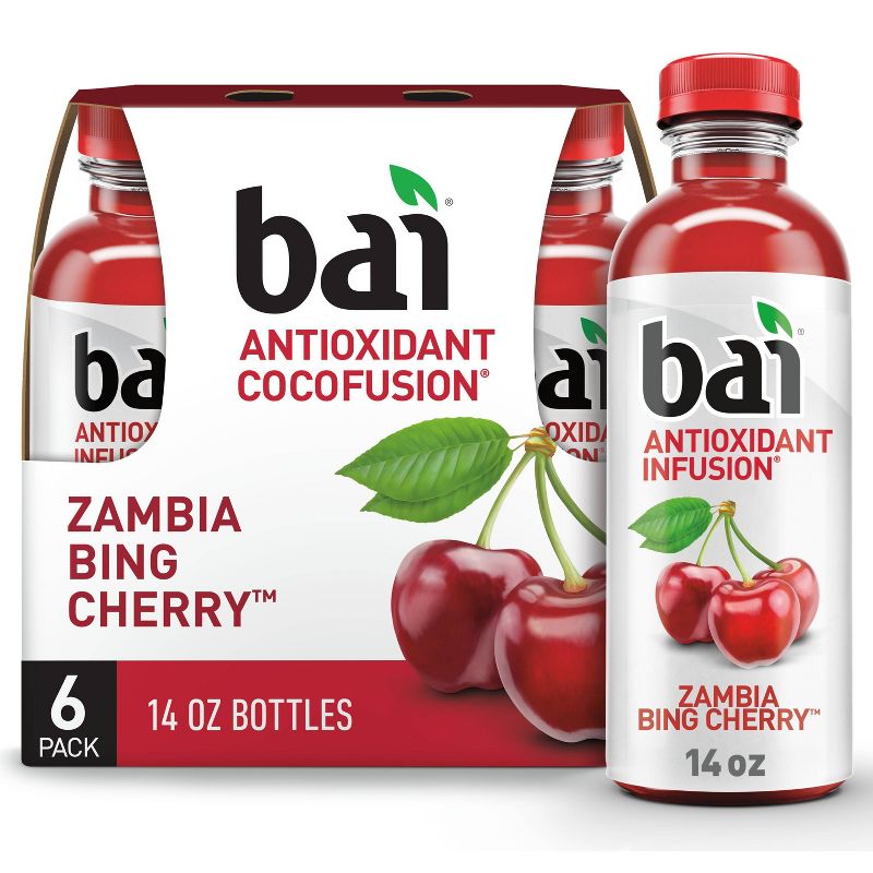 Bai Zambia Bing Cherry Antioxidant Water - 6pk/14 fl oz Bottles, 1 of 6