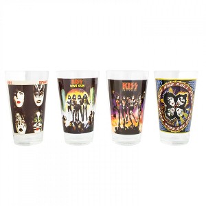 Adult KISS Album Covers 4-Pack Pint Glass Set - 1 of 1