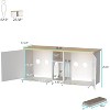 PAKASEPT TV Stand for 65 Inches TVs Modern Entertainment Center with Litter Box Enclosures, Litter Box Enclosures Furniture & Television Stands - 2 of 4