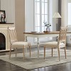 Racxily Antique Dining Chairs - Linen Fabric Upholstered Wooden Chairs Set of 2 - 4 of 4