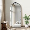 PexFix Wood Frame Arched Floor Mirror, Bedroom Living Room Wall Mirror - 2 of 4
