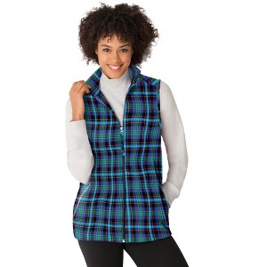 Woman Within Zip-Front Microfleece Vest - 1 of 4
